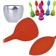 Tea Infuser Leaf Strainer Food Grade Silicone Bag Filter Diffuser With Stainless Steel Ball for Herbal Loose-Blue N10