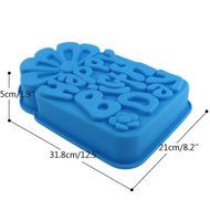Happy Birthday Alphabet Design Silicone Mousse Cake Mould Cake Mold Silicone Flexible For Mousse Cake Breads Cornbread... N4