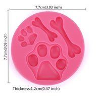 KookieMonsta Dog Bone Shapes Cupcake Top Decoration Small Pastry Mold for Cake Decoration N3
