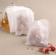 Ewandastore 200 pcs Disposable String Drawstring Empty Heat Seal Filter Paper Tea Bags,2.2x2.8inch N4