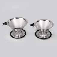 Pour over Coffee Filter Cone Coffee Dripper Stainless Steel Paperless Reusable Coffee Filter w/ Stand Double Mesh... N14