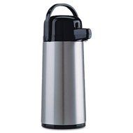 Direct Brew/Serve Insulated Airpot with Carry Handle, 2200mL, Stainless Steel
