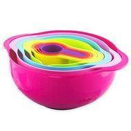 Eco BPA Free 8 Piece in Large Plastic Dishwasher Safe Mixing Nesting Bowls Set N8