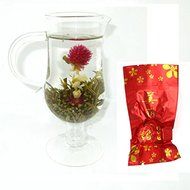 Shuxen(TM) 20 X Different Handmade New Designed Beautiful Blooming Flower Green Tea Ball #48430 N5