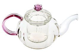 Tea gift Glass Teapot Duo, 16oz/470ml with Fab Flowering Tea (2 Blooms) N34