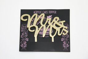 Elegant Gold Mr and Mrs Cake Topper - Luxury Wedding Cake Toppers - Finish Off Your Wedding Cake in Chic Style... N6