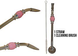 Easy Clean Yerba Mate Bombilla for Gourd Drinking Straw with Cleaning Brush and Removable Filter Head N9