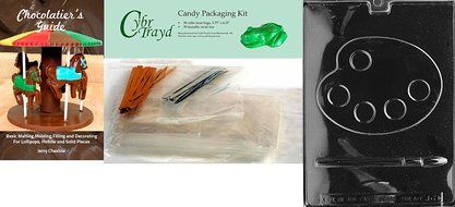 Cybrtrayd J069 Palette and Brush Chocolate Candy Mold with Exclusive Cybrtrayd Copyrighted Chocolate Molding Instructions N4