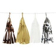 Talking Tables Decadent Dec's Metallic Tassel Decorative Garland, 3m, Gold N2