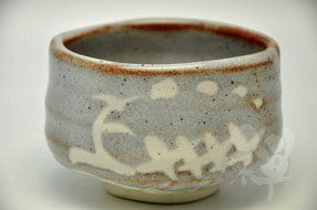 Japanese Mino Yaki ware Matcha Bowl Green Tea 11.5 / 11.5 / 8cm (4.5 / 4.5 / 3.1inch)[7353] N3