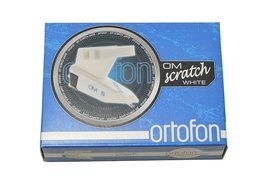 Ortofon OM Scratch White DJ Cartridge Premounted on Black SH4 Headshell N2
