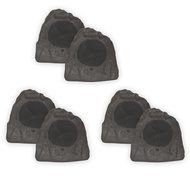 Theater Solutions 6R8L Outdoor Lava 8" Rock 6 Speaker Set for Deck Pool Spa Yard Garden