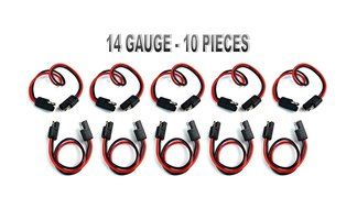 10 PIECES 14 GA 12" QUICK DISCONNECT POLARIZED INLINE POWER CABLE WIRE HARNESS