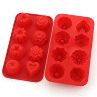 Zicome Set of 2 Flowers Silicone Non Stick Cake Bread Mold Chocolate Jelly Candy Baking Mould N2