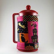 Halloween Theme, 8 cup French Press Cozy, Cafetiere Cosy N4