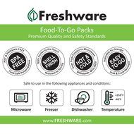 Freshware 20-Pack 7-Inch Round Bento Lunch Boxes with Lids - Stackable, Reusable, Microwave, Dishwasher &amp; Freezer... N8