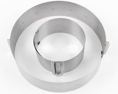 6-12&quot; / 160-300 mm Circle Retractable Adjustable Mousse Ring Cake Pan Ring S/S