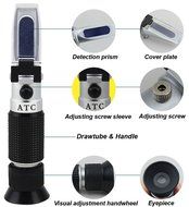 Brix Honey Refractometer High Measuring Range Honey Tester-Baume degrees 38-43 Percentage and Brix 58-92 Percentage N2