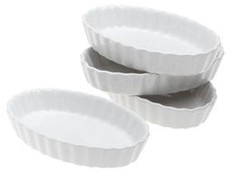 BonJour Chef&rsquo;s Tools Porcelain Cr&egrave;me Br&ucirc;l&eacute;e Ramekin Set, 4-Piece, White