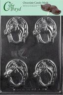 Cybrtrayd A131 Horseshoe with Horse Chocolate Candy Mold with Exclusive Cybrtrayd Copyrighted Chocolate Molding...