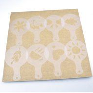 GXHUANG 16pcs Coffee Barista Cookies Stencils N2