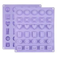 Webake 2-Pack Silicone Chocolate Molds, Candy Molds, 30-Cavity, 6-Shape