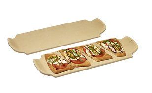 Brick Oven Direct to Flame Pizza Stone, 13-Inch, Brown, Set of 2 N2