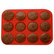 Muffin Pan Silicone and Cupcake Maker 12 Cup Quality Muffin Bake Pan (Blue) N11