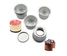 Astra shop Perfect Performance Aluminium Mini Round Chiffon Cake Pan, Set of 5 N6