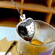 GOOTRADES Stainless Steel Heart Shaped Tea Infuser Strainer Filter Herb Steeper Hook (pack of 2) N7