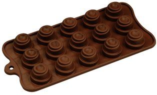 Fat Daddio&#039;s Spiral Cone Silicone Chocolate Mold, 15-Piece Per Mold