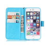 iPhone 7 Case,PHEZEN Embossed Flower Butterfly PU Leather iPhone 7 Wallet Case [Magnetic Closure] [Credit Card... N32