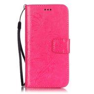 iPhone 7 Case,PHEZEN Embossed Flower Butterfly PU Leather iPhone 7 Wallet Case [Magnetic Closure] [Credit Card... N34