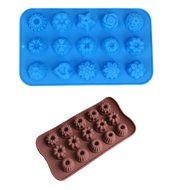 Homanda&reg; Pack of 2 15-Cavity Different Shape Handmade Silicone Baking Mold for Soap, Bread, Loaf, Muffin, Brownie...