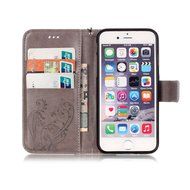iPhone 7 Case,PHEZEN Embossed Flower Butterfly PU Leather iPhone 7 Wallet Case [Magnetic Closure] [Credit Card... N38