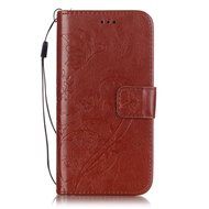 iPhone 7 Case,PHEZEN Embossed Flower Butterfly PU Leather iPhone 7 Wallet Case [Magnetic Closure] [Credit Card... N39