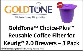 GoldTone (TM) Coffee Filter Replacement for Keurig Home Single Cup Brewing Systems, The Only Filter that Brews... N2