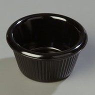 Black Heavy Weight Melamine Fluted Ramekin 3 Ounce -- 48 per case N3