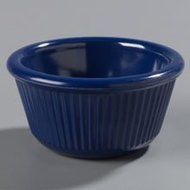 Black Heavy Weight Melamine Fluted Ramekin 3 Ounce -- 48 per case N4
