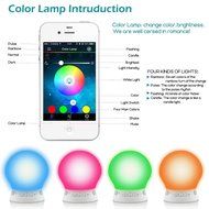 KUCAM Wireless Bluetooth 4.0 Speaker with Mood Led Night Light, App Remote Control Color Changing, AUX Audio TF... N2