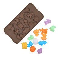 Poproo Animal Shaped Candy Mold 3-Piece Chocolate Molds Ice Cube Tray - Animal Heads, Figures, Pig Face (Set of 3) N2