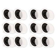 Theater Solutions CS6C In Ceiling 6.5" Speakers Surround Sound Home Theater 6 Pair Pack 6CS6C