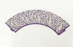 HUAL Cupcake Wrappers 50 Filigree Artistic Bake Cake Paper Cups Large leaves Lace Laser Cut Liner Baking Cup Muffin... N4