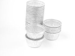 Disposable Aluminum 4 Oz Ramekins/foil Cups w/ Clear Snap on Lid #1400p (50)