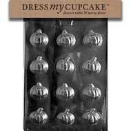 Dress My Cupcake DMCT017SET Chocolate Candy Mold, Small Pumpkin, Set of 6