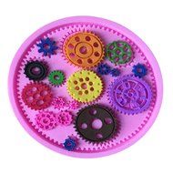 Silicone Mold Fondant Cake Decorating Tools Silicone Soap Mold Silicone Cake Mold Wheels Gear Shape N3