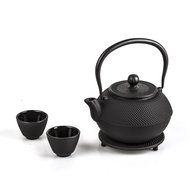 4 piece Cast Iron Tea Set Black 40 Ounce N3