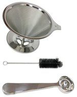 Blissful Sips Pour Over Coffee Filter (Single Cup) &ndash; Stainless Steel Fine Mesh Strainer for Fresh Brewed Coffee... N5