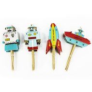 Winrase&reg; Pack of 24 Cute Air Robot Kids Party Decoration Paper Cupcake Toppers (Air Robot) N3
