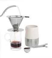 YKSH Stainless Steel Pour Over Coffee Dripper, Reusable Paperless Coffee Filter, Portable Coffee Brewer with Cup... N6